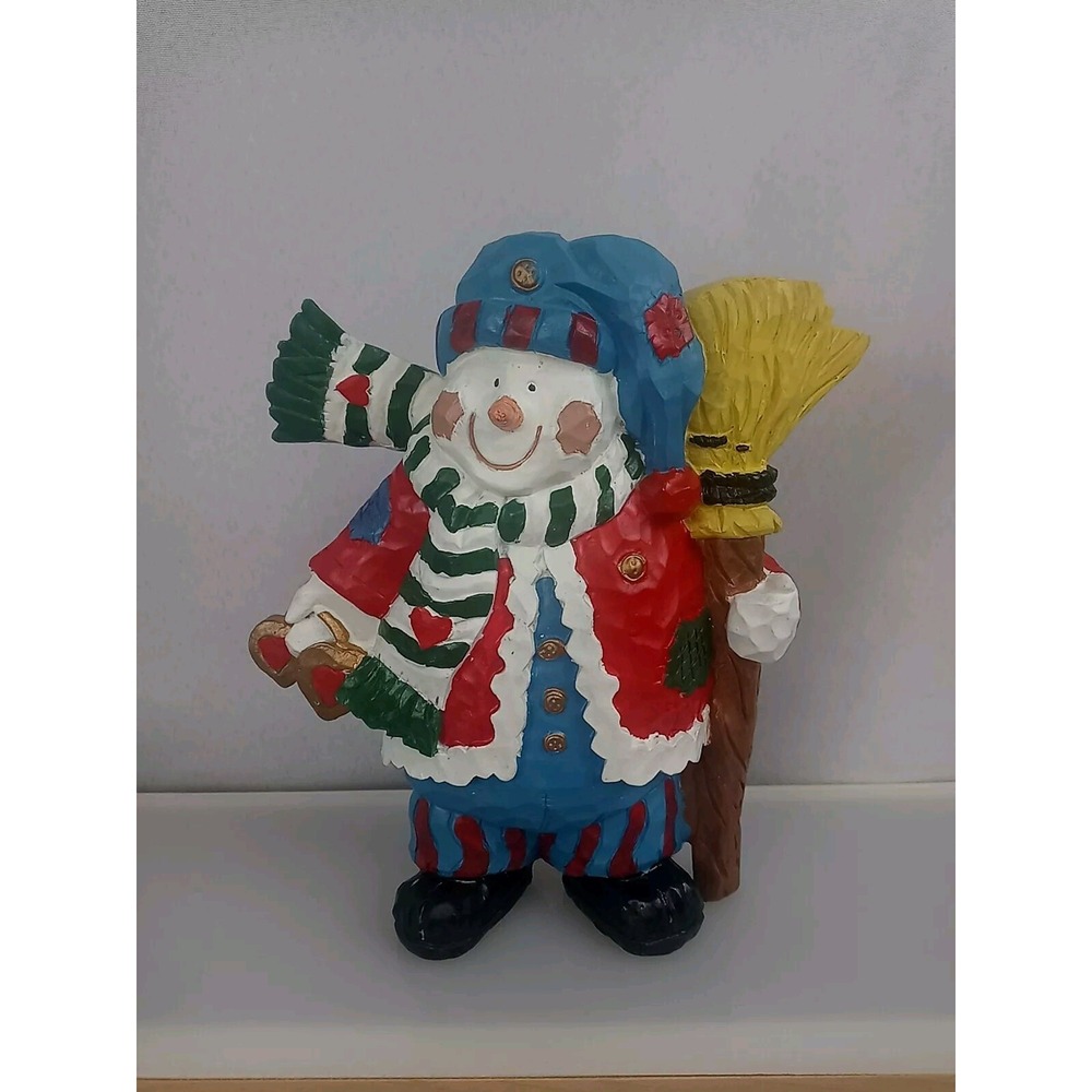 Vintage Ceramic Snowman Figurine 1990's‎ Christmas Figure Holiday Decoration